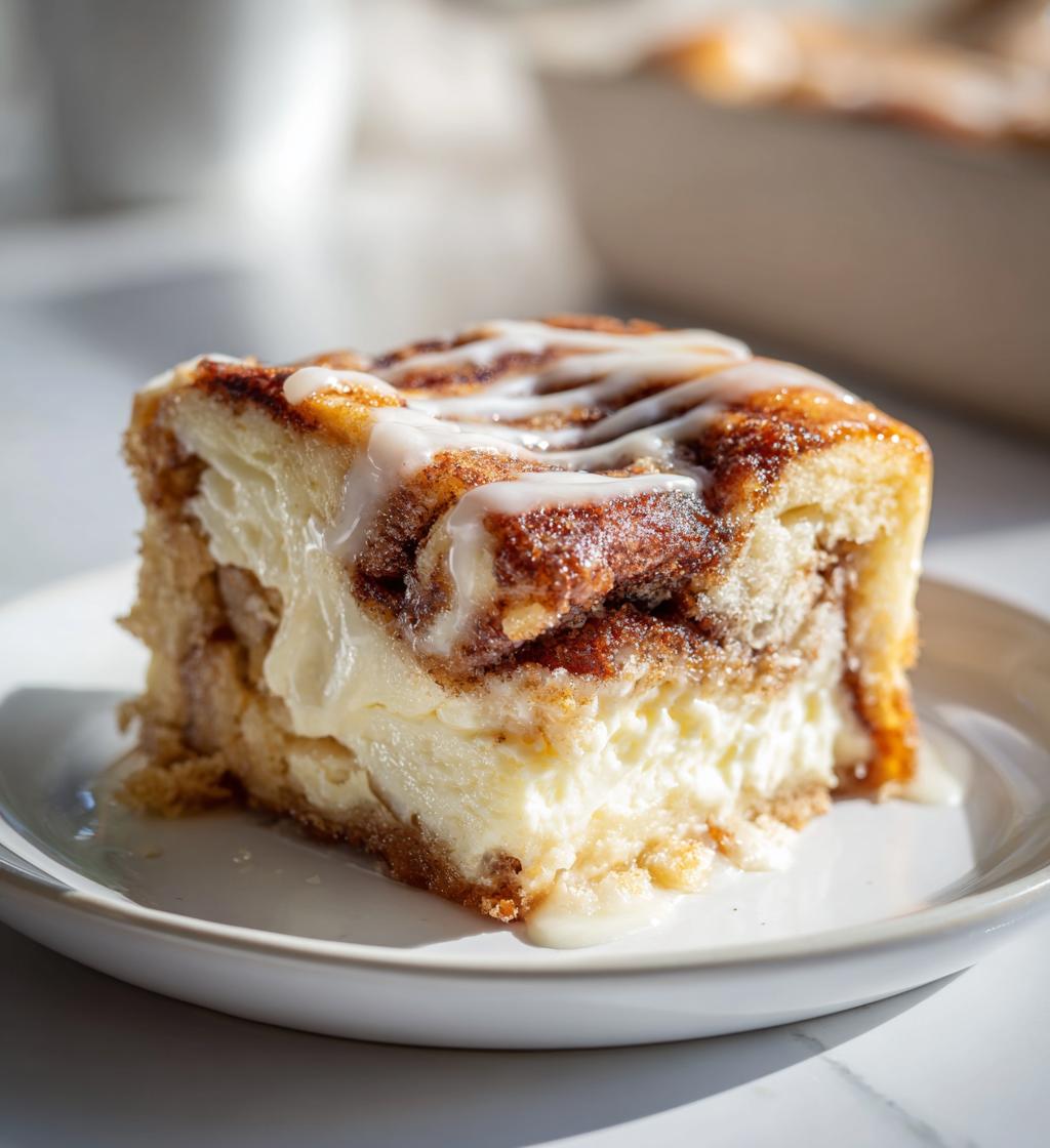 blender cinnamon roll cheesecake bars