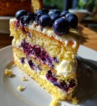 blueberry custard cake