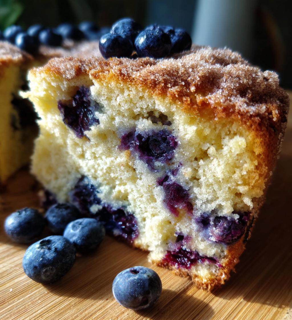 blueberry sour cream coffee cake - detail 1