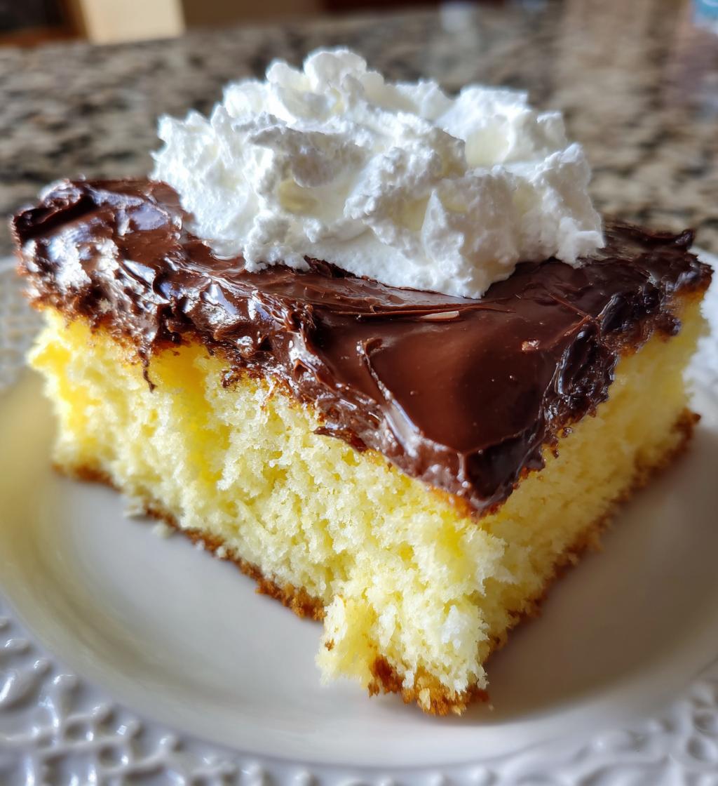 boston cream poke cake - detail 1