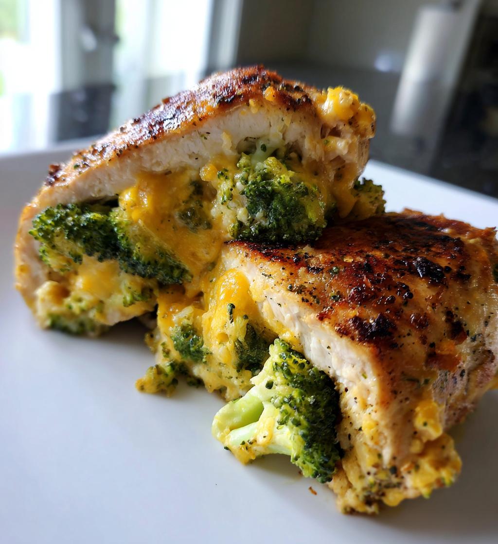 broccoli cheese stuffed chicken breast - detail 1