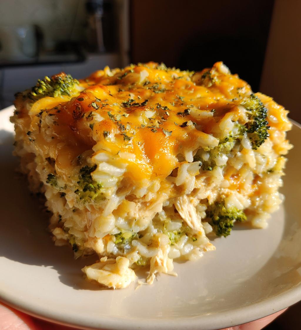 broccoli rice cheese and chicken casserole