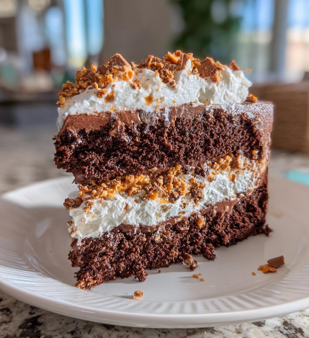 butterfinger cake - detail 1