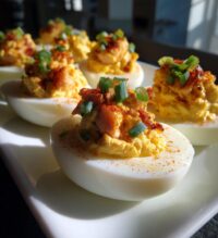 cajun shrimp deviled eggs