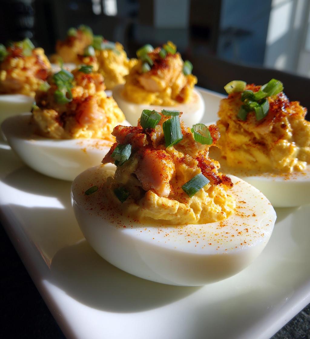 cajun shrimp deviled eggs
