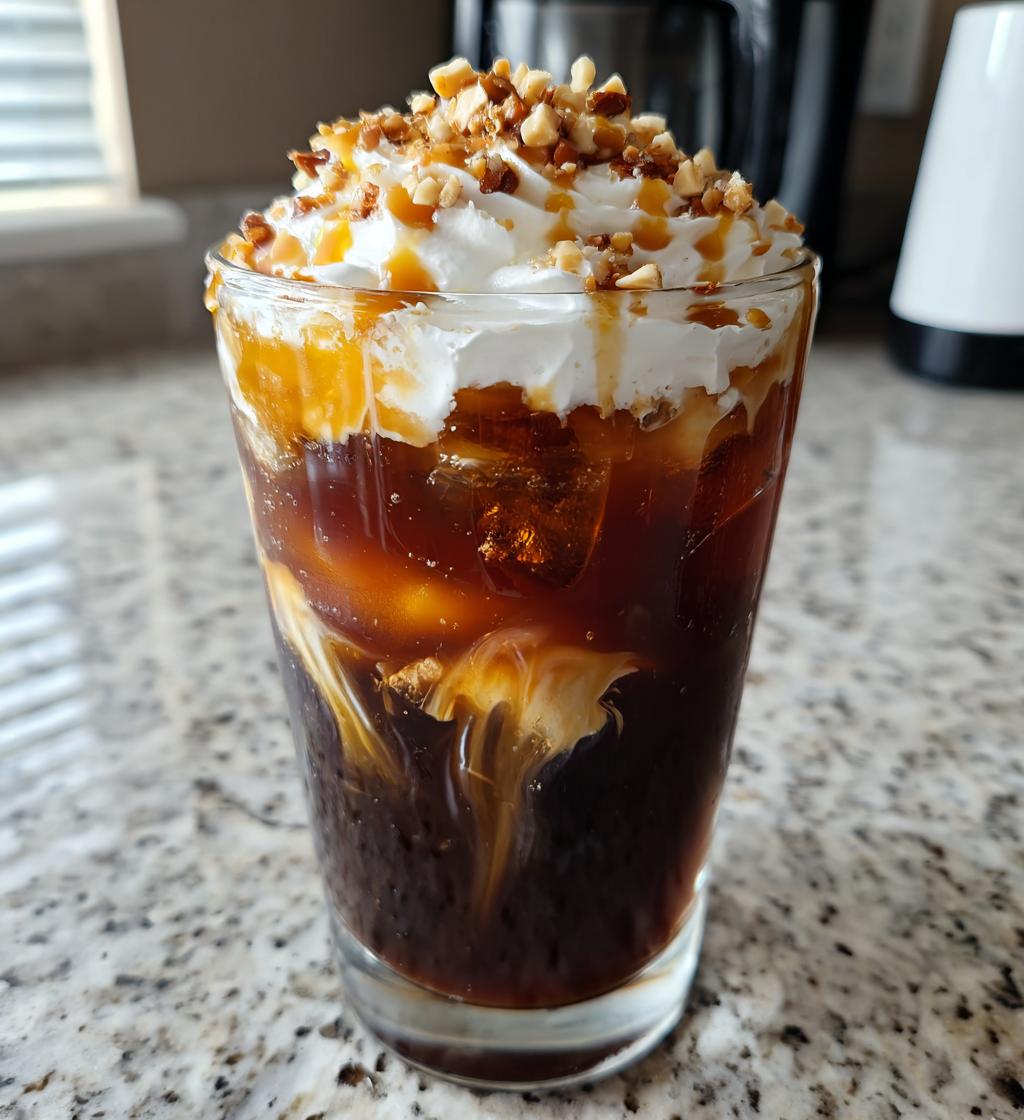 caramel hazelnut iced coffee