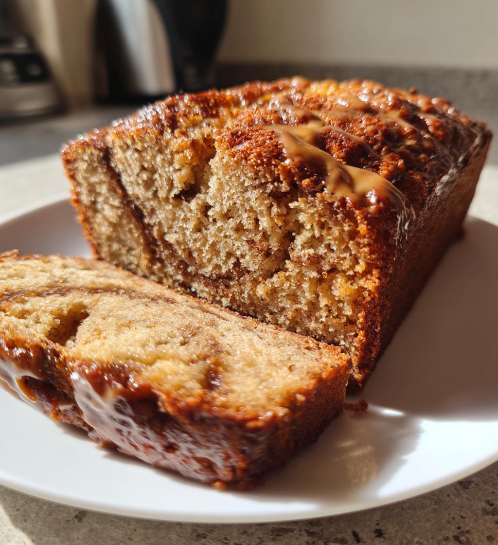 caramel macchiato banana bread - detail 1