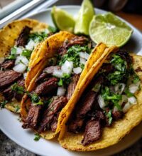 carne asada street style tacos