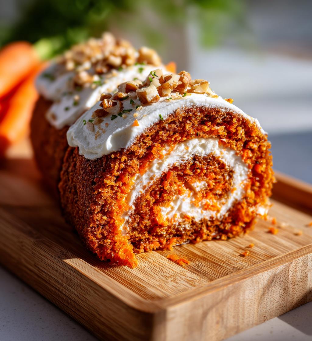 carrot cake roll with cream cheese - detail 1