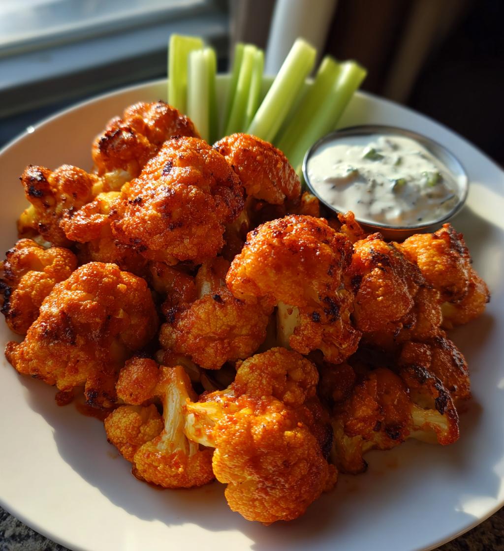 cauliflower buffalo wings recipe - detail 1