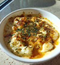 cauliflower soup with cheddar and garlic