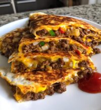 cheeseburger quesadillas