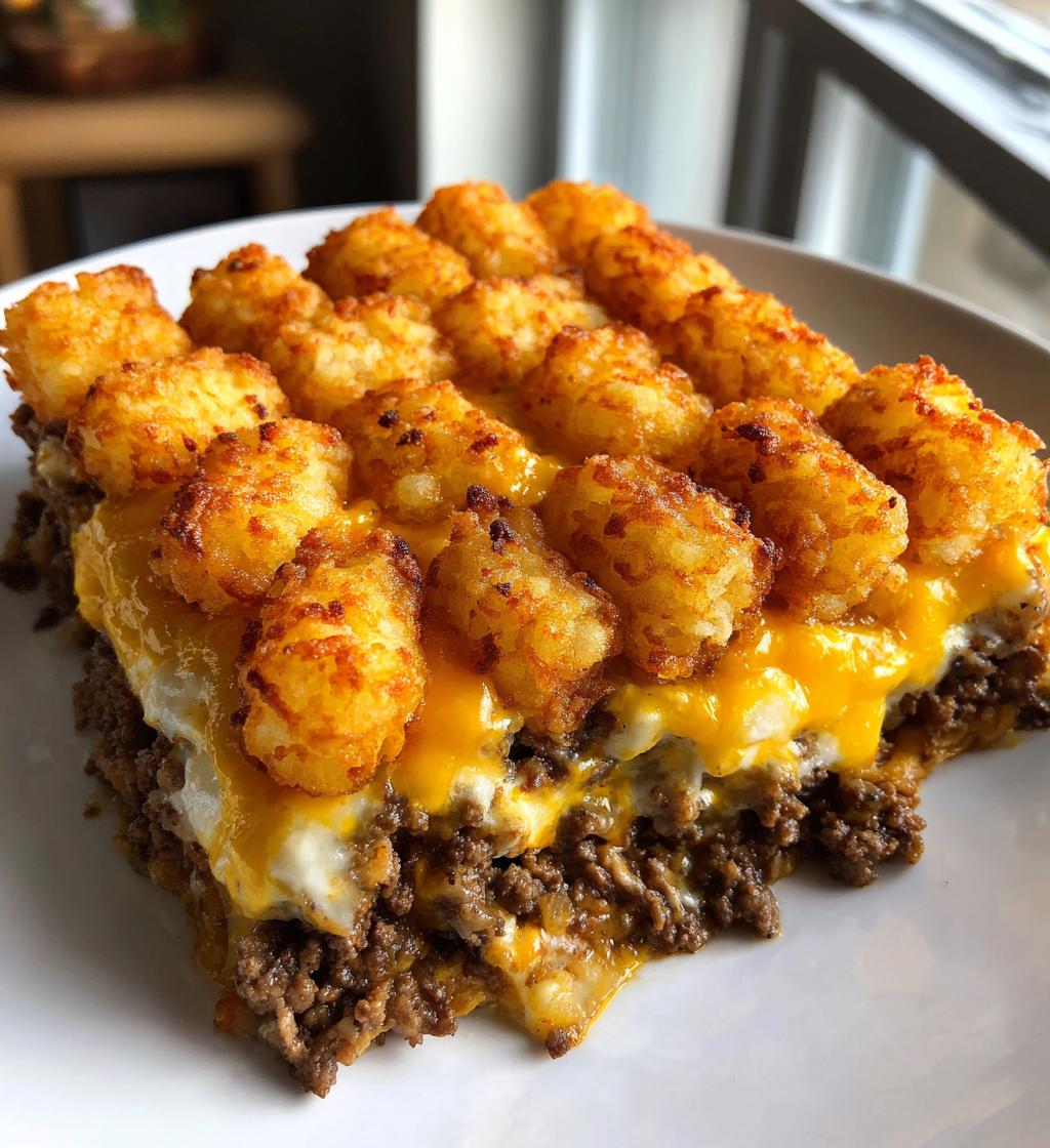 cheeseburger tater tot casserole recipe