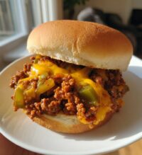 cheesesteak style sloppy joes