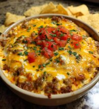 cheesy beef queso dip