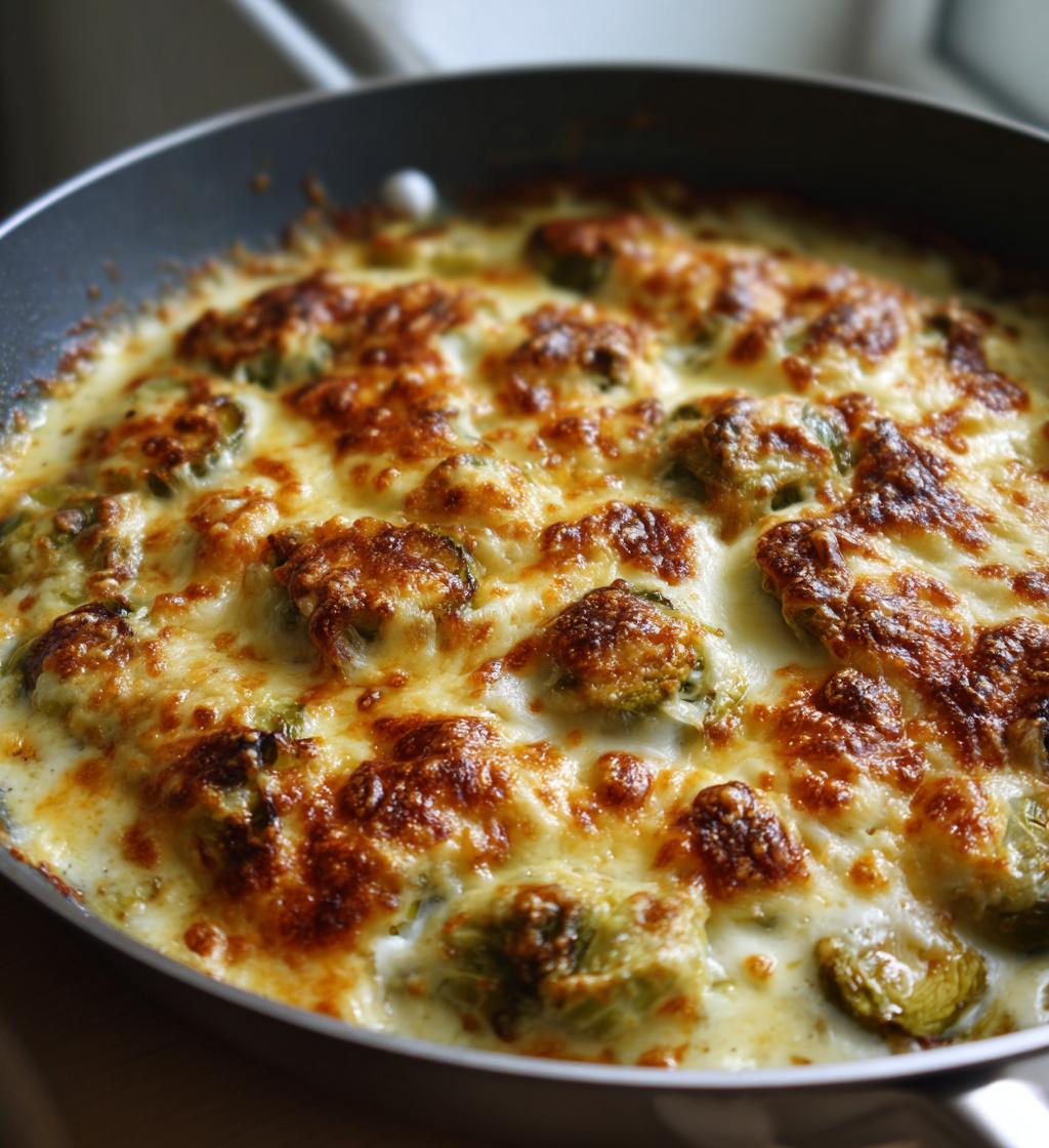 cheesy brussel sprout bake - detail 1
