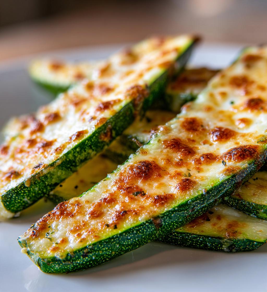 cheesy garlic zucchini steaks - detail 1