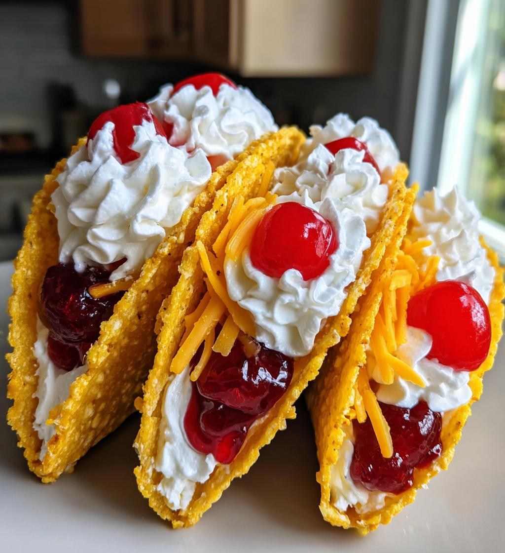 cherry cheesecake tacos