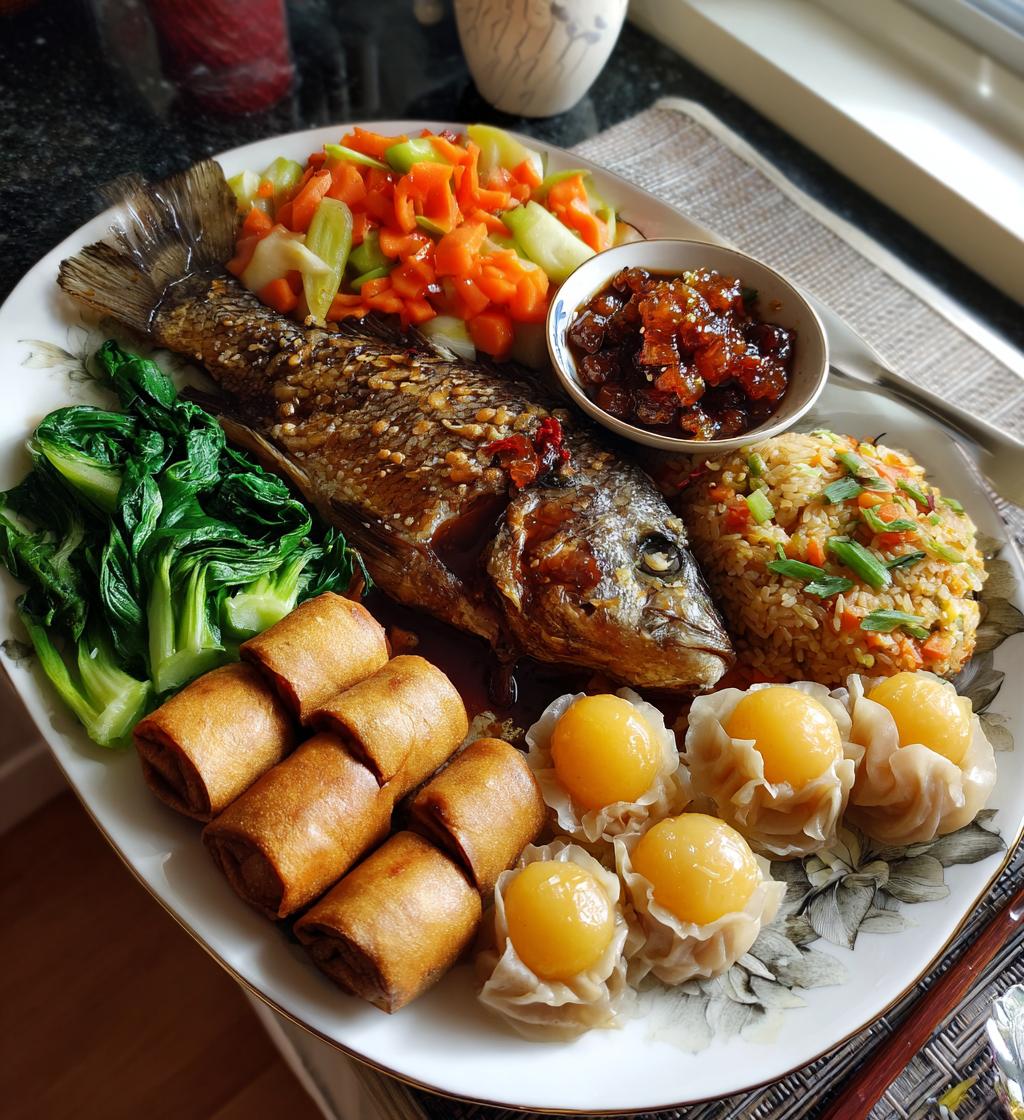 chinese new year dinner table