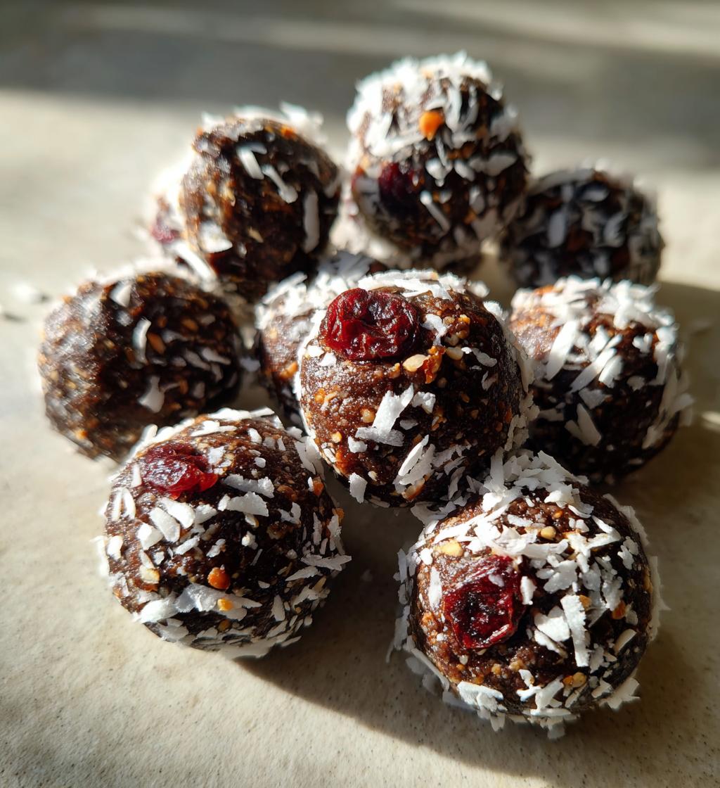 chocolate cherry coconut truffles