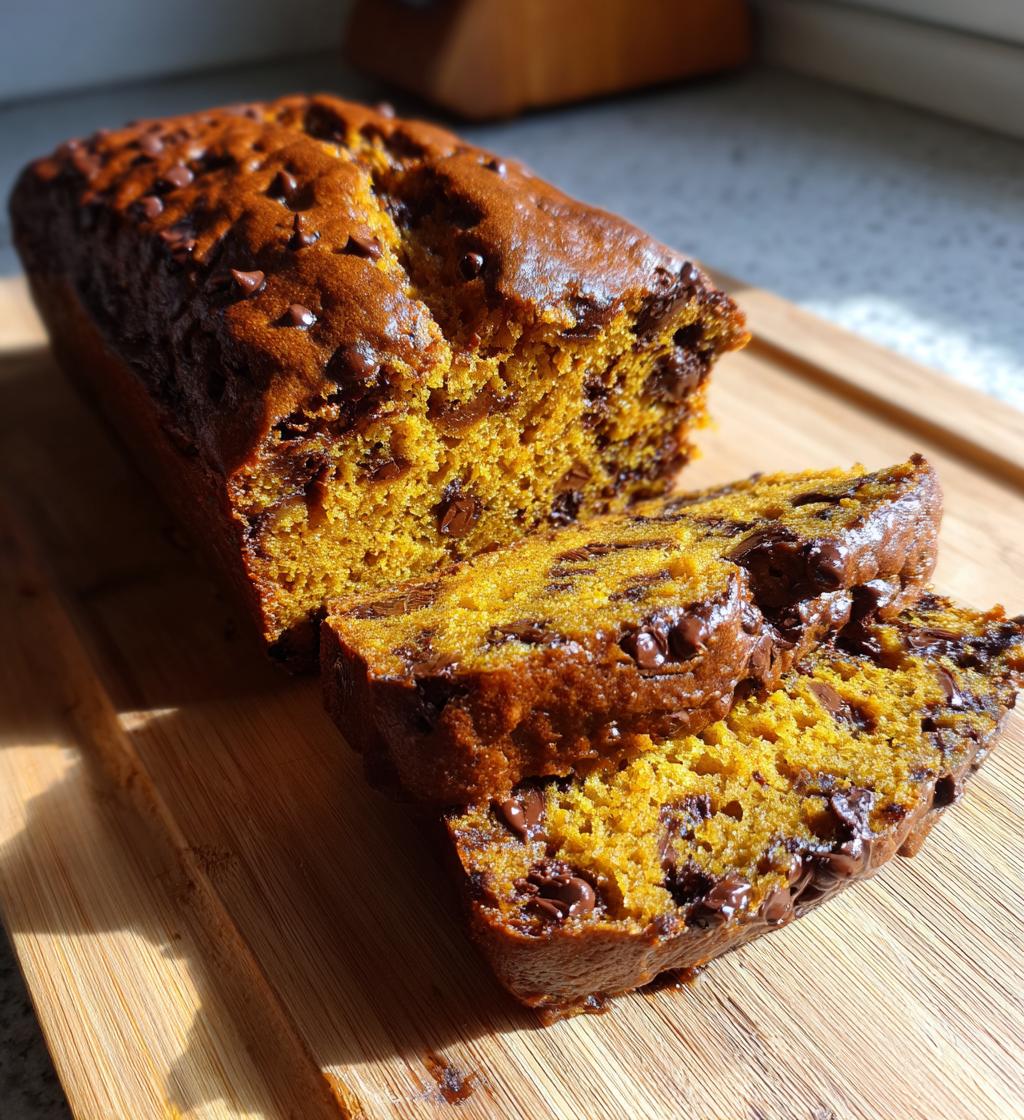 chocolate chip pumpkin bread - detail 1