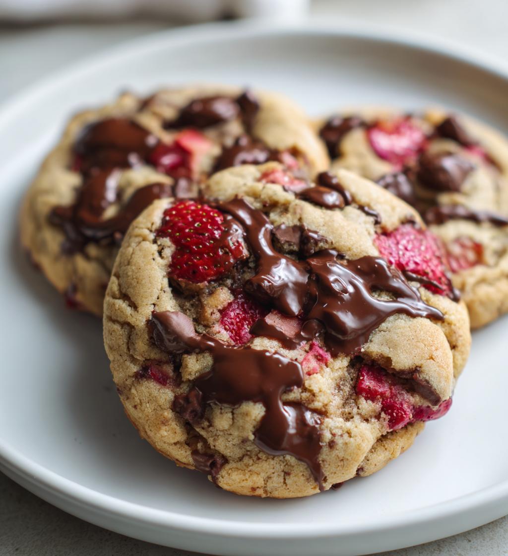 chocolate covered strawberry cookies perfect for your sweetheart