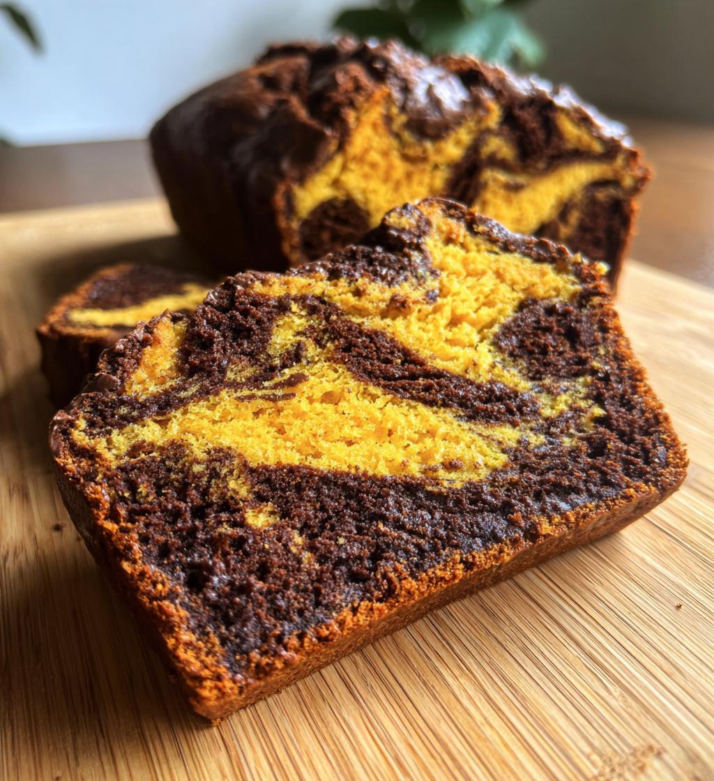 chocolate marble pumpkin bread - detail 1