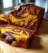 chocolate marble pumpkin bread