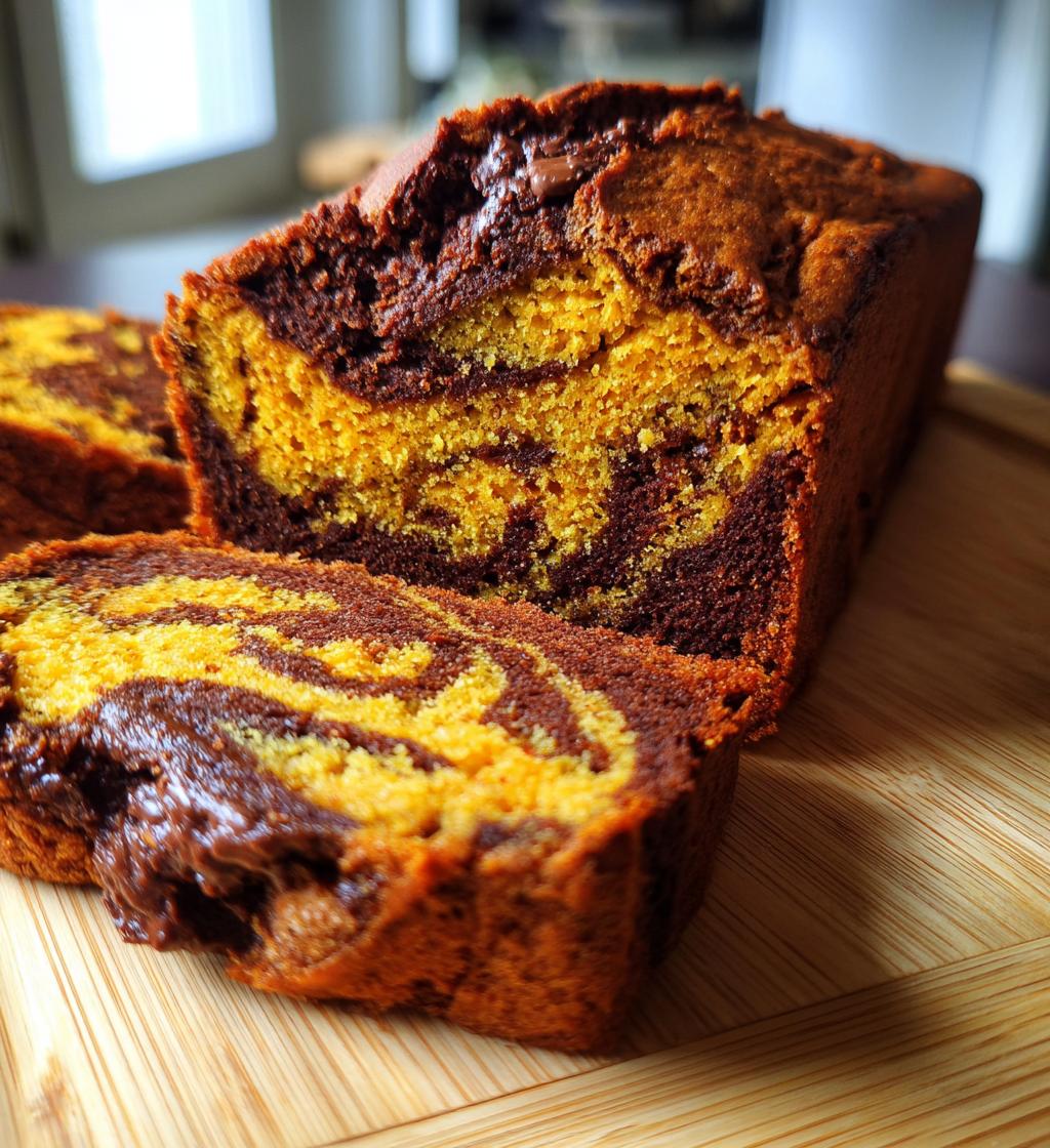 chocolate marble pumpkin bread