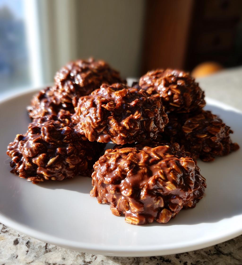 chocolate peanut butter no bake cookies recipe - detail 1