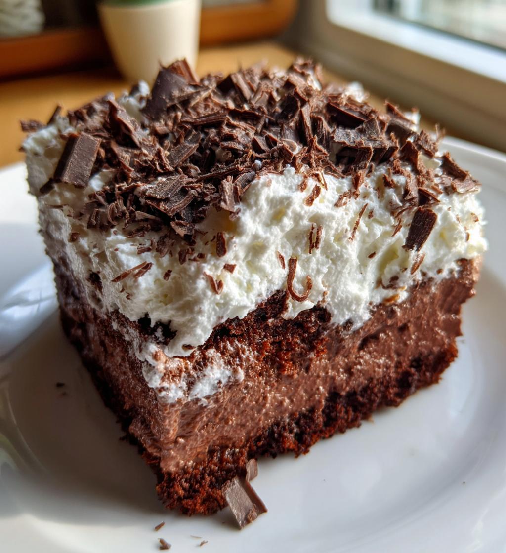 chocolate poke cake - detail 1