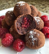 chocolate raspberry truffles