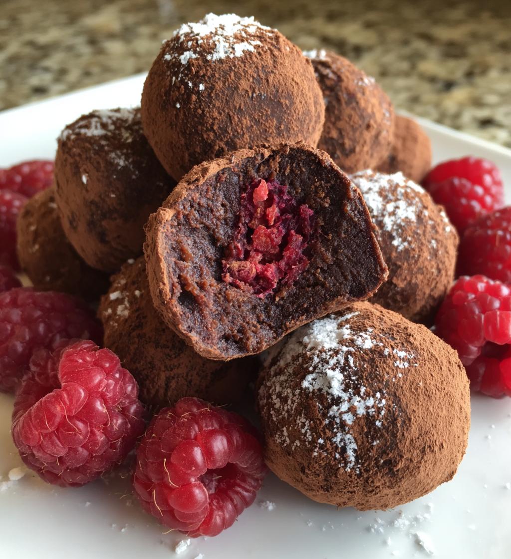 chocolate raspberry truffles