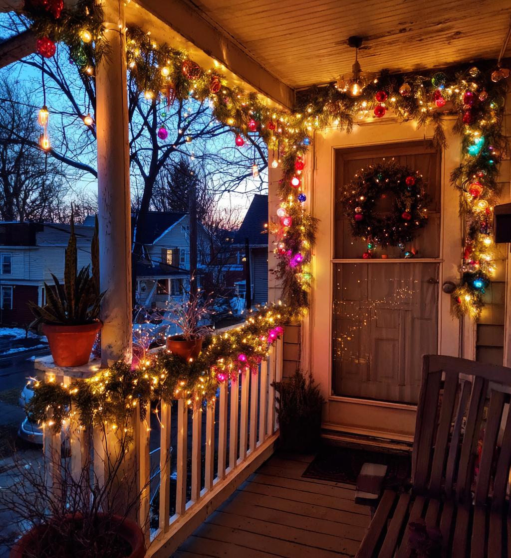christmas balcony