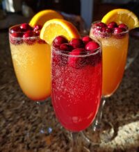 christmas champagne cocktails