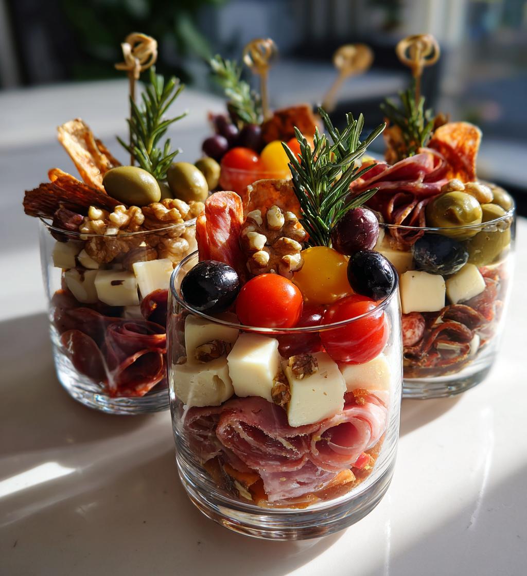 christmas charcuterie cups