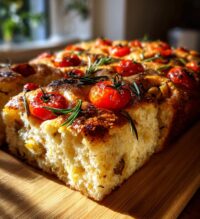 christmas focaccia bread