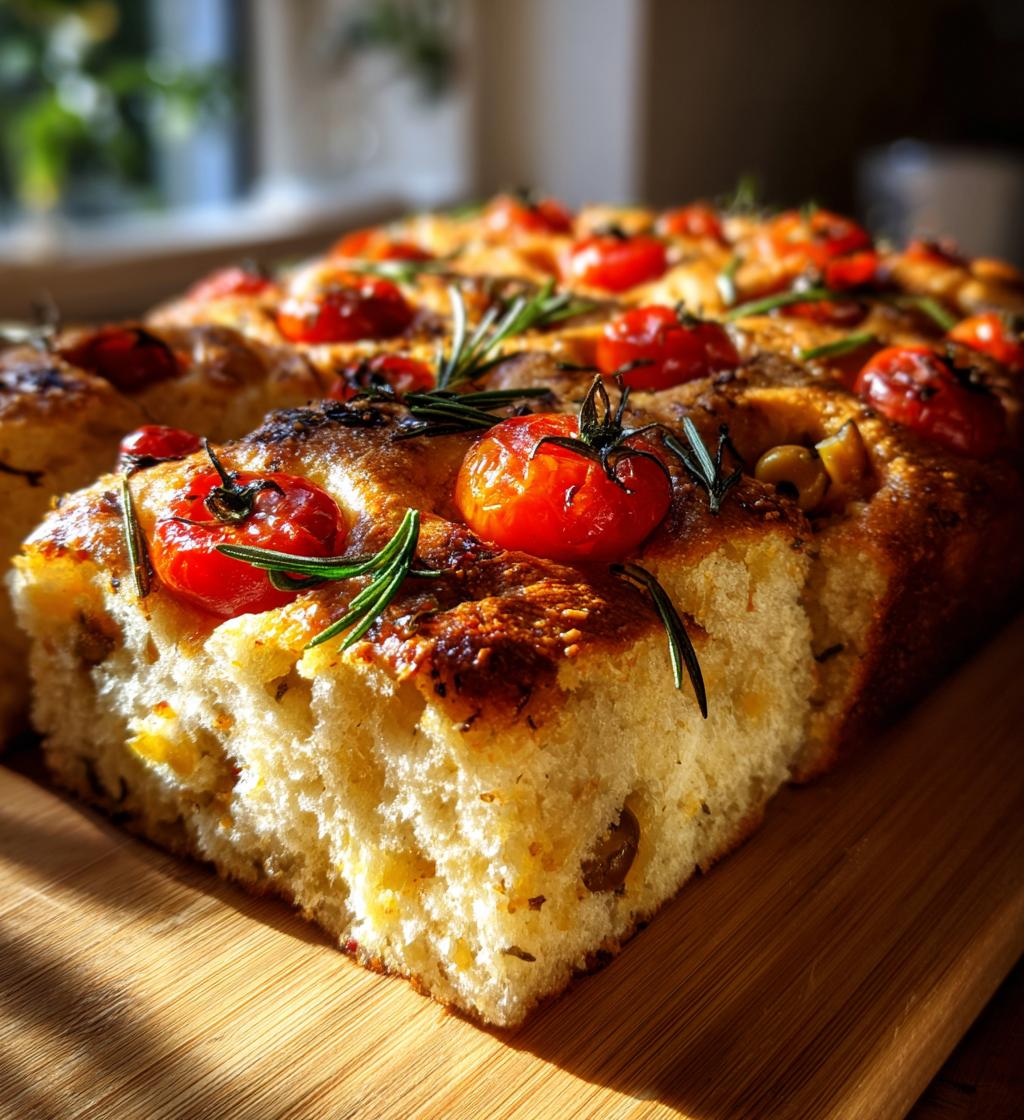 christmas focaccia bread