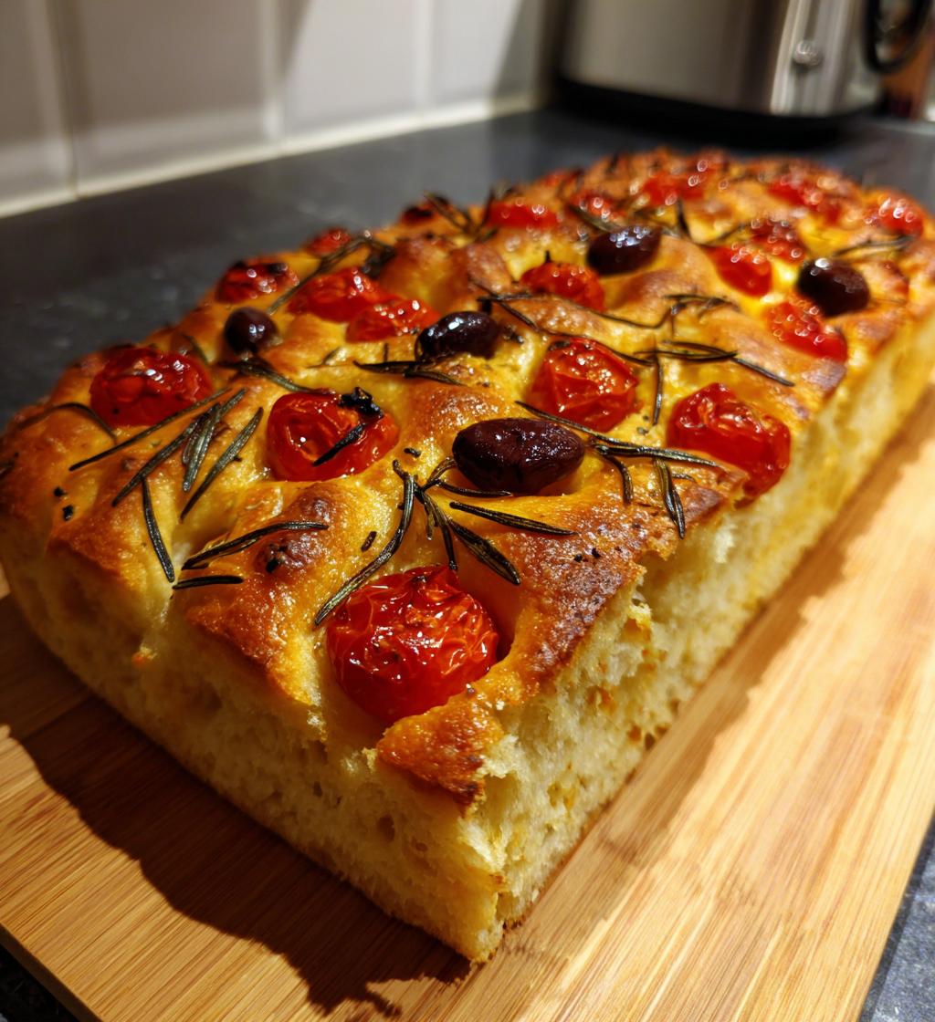 christmas foccacia bread