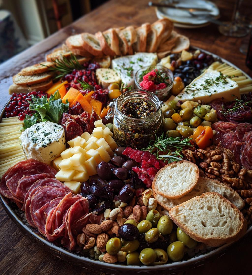 christmas meat and cheese board