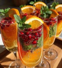 christmas mimosa bar