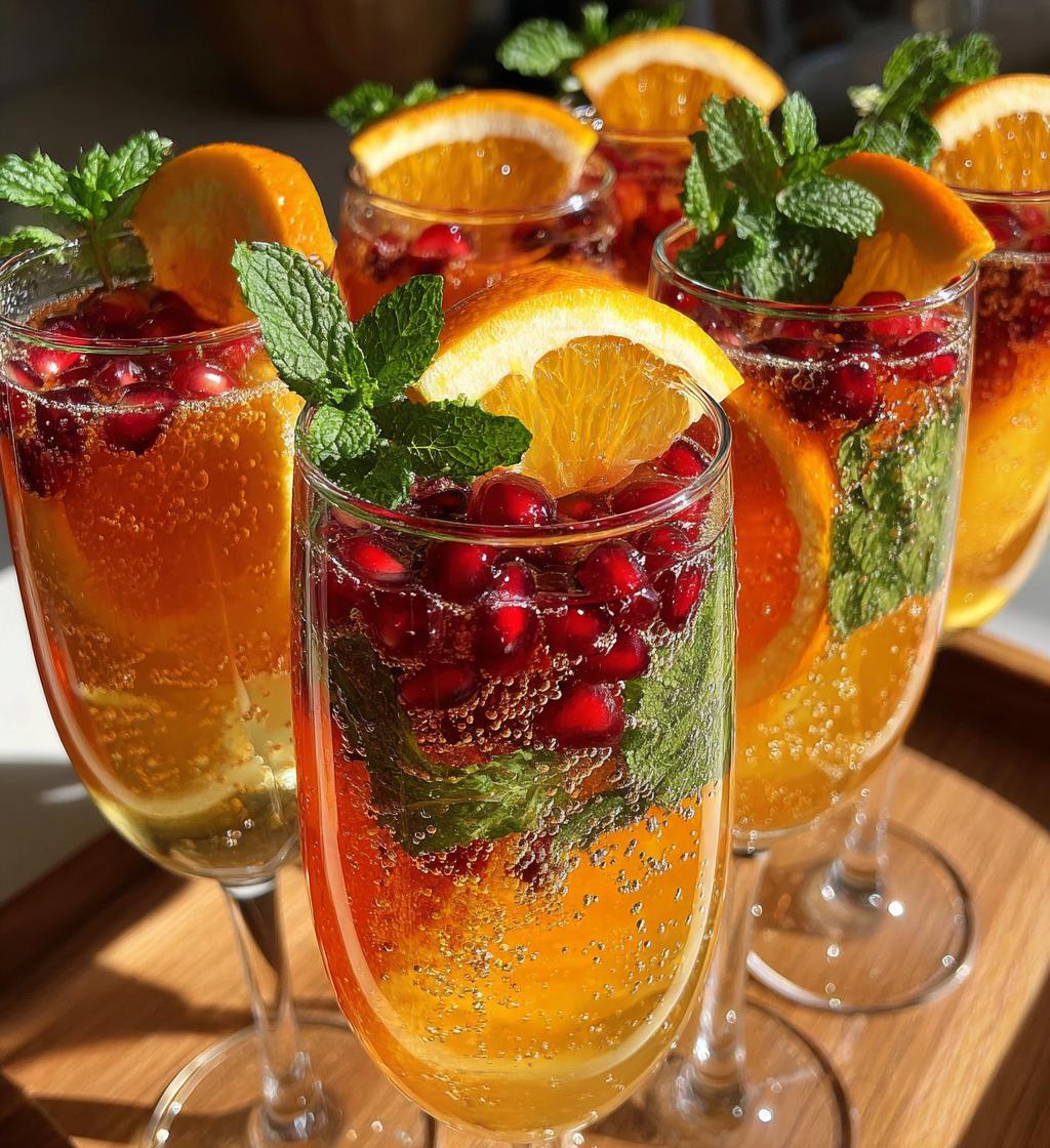 christmas mimosa bar