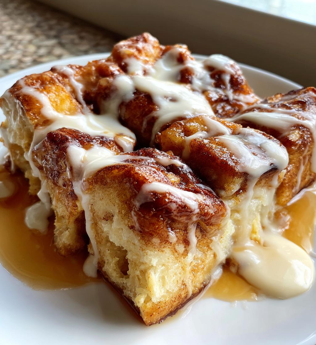 cinnamon roll french toast casserole - detail 1