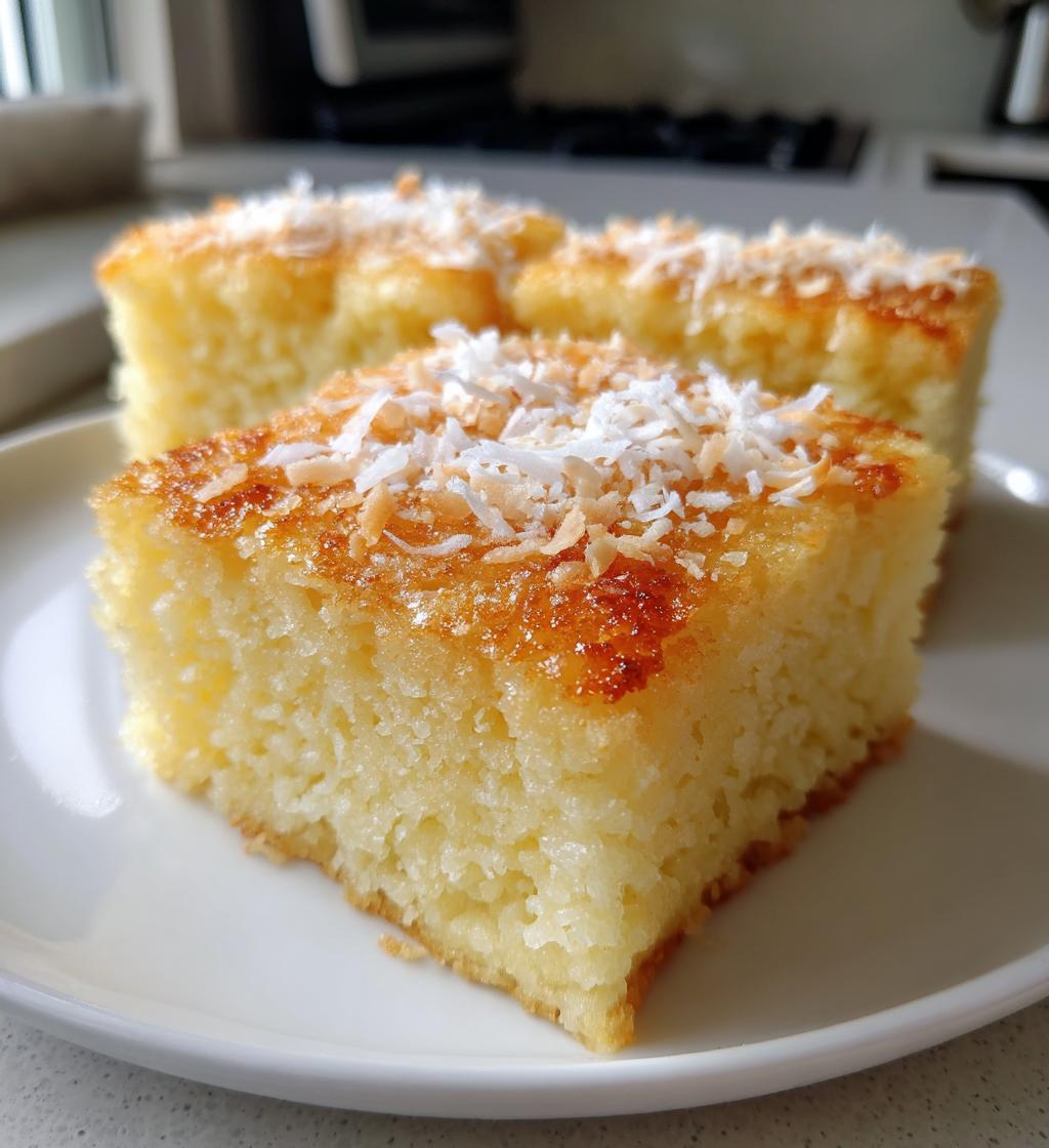 coconut mochi cake - detail 1