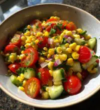 corn tomato and cucumber salad
