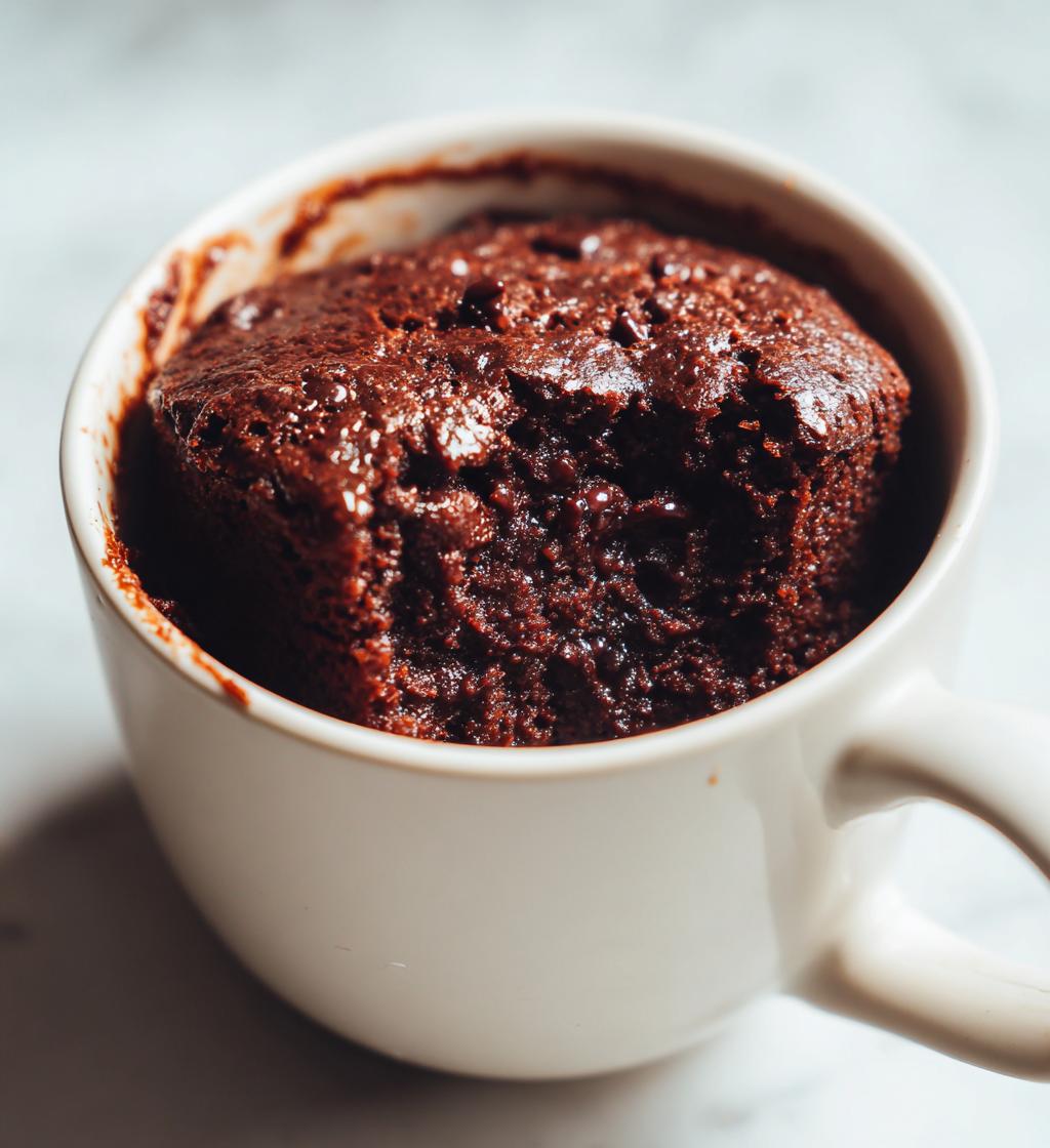 cottage cheese microwave brownie - detail 1