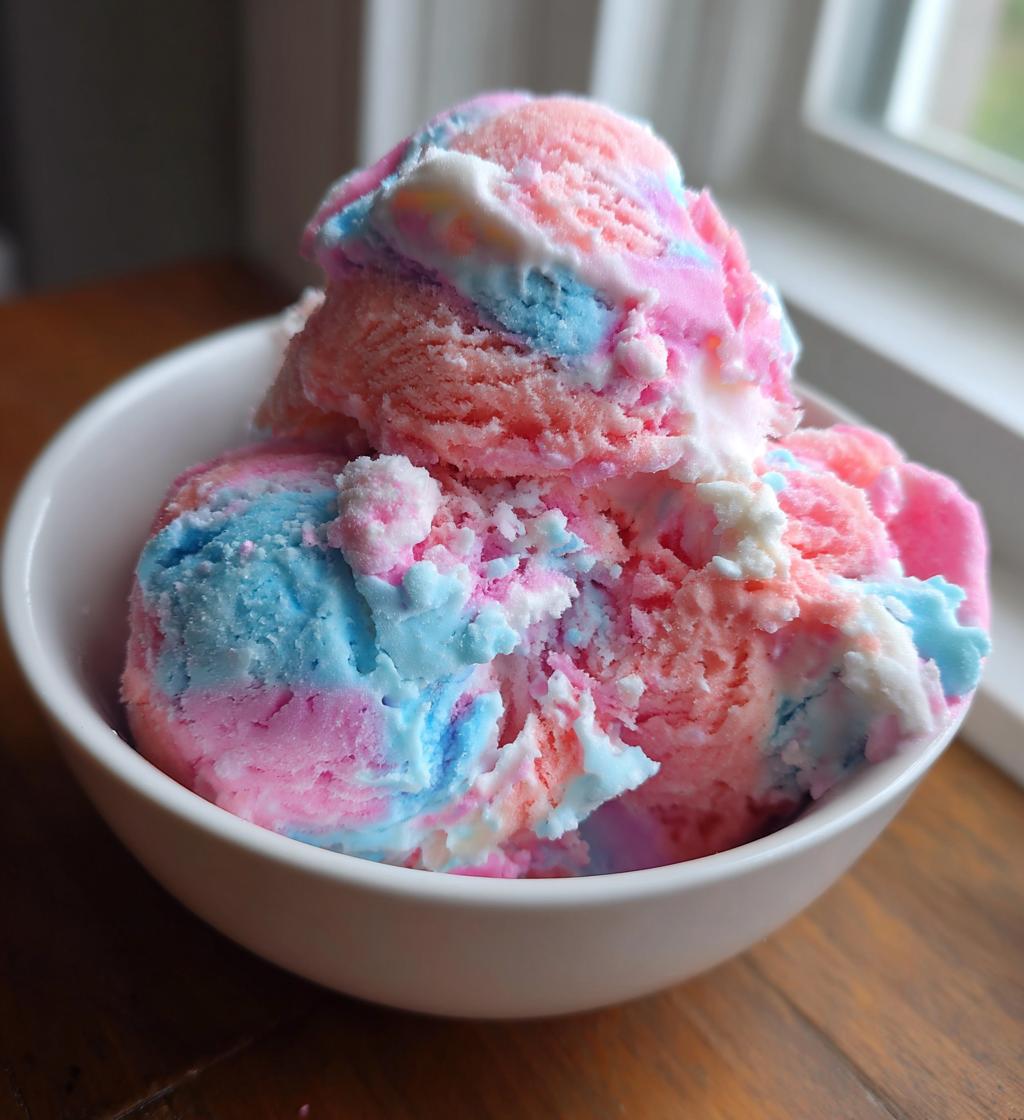 cotton candy flavored ice cream no churn - detail 1