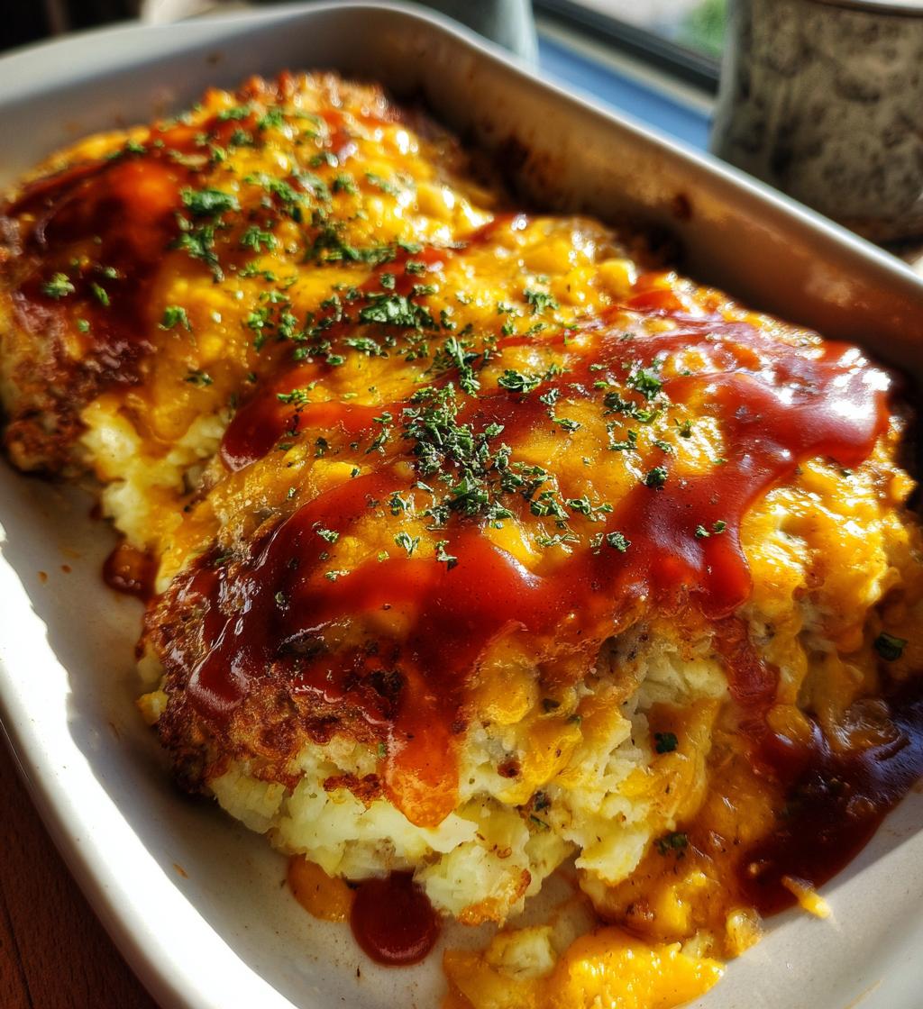 cowboy meatloaf and potato casserole