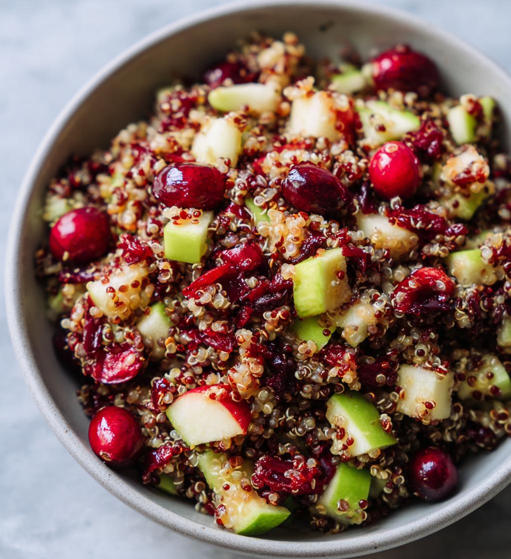 cranberry apple quinoa salad