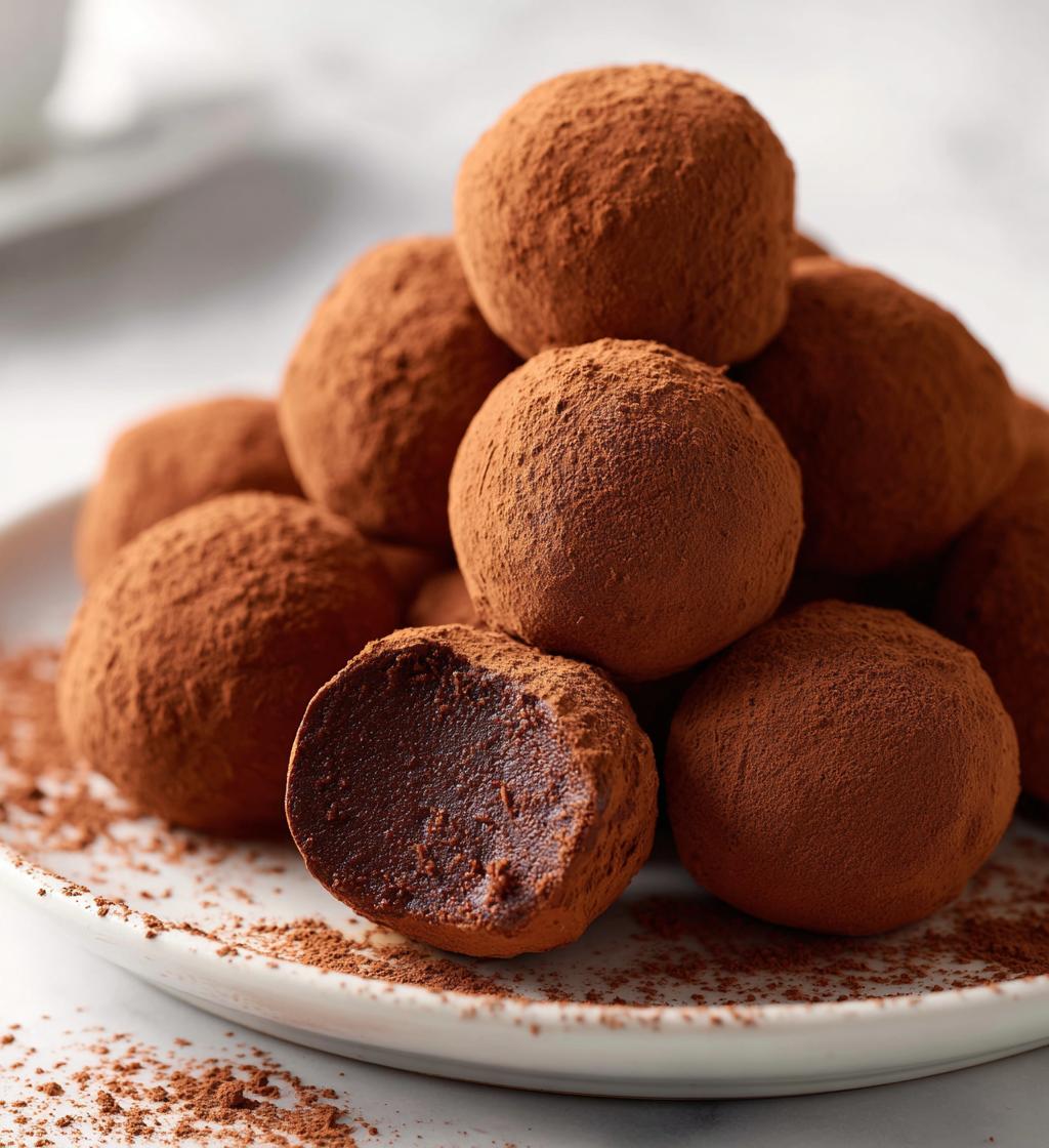 cream cheese chocolate truffles - detail 1